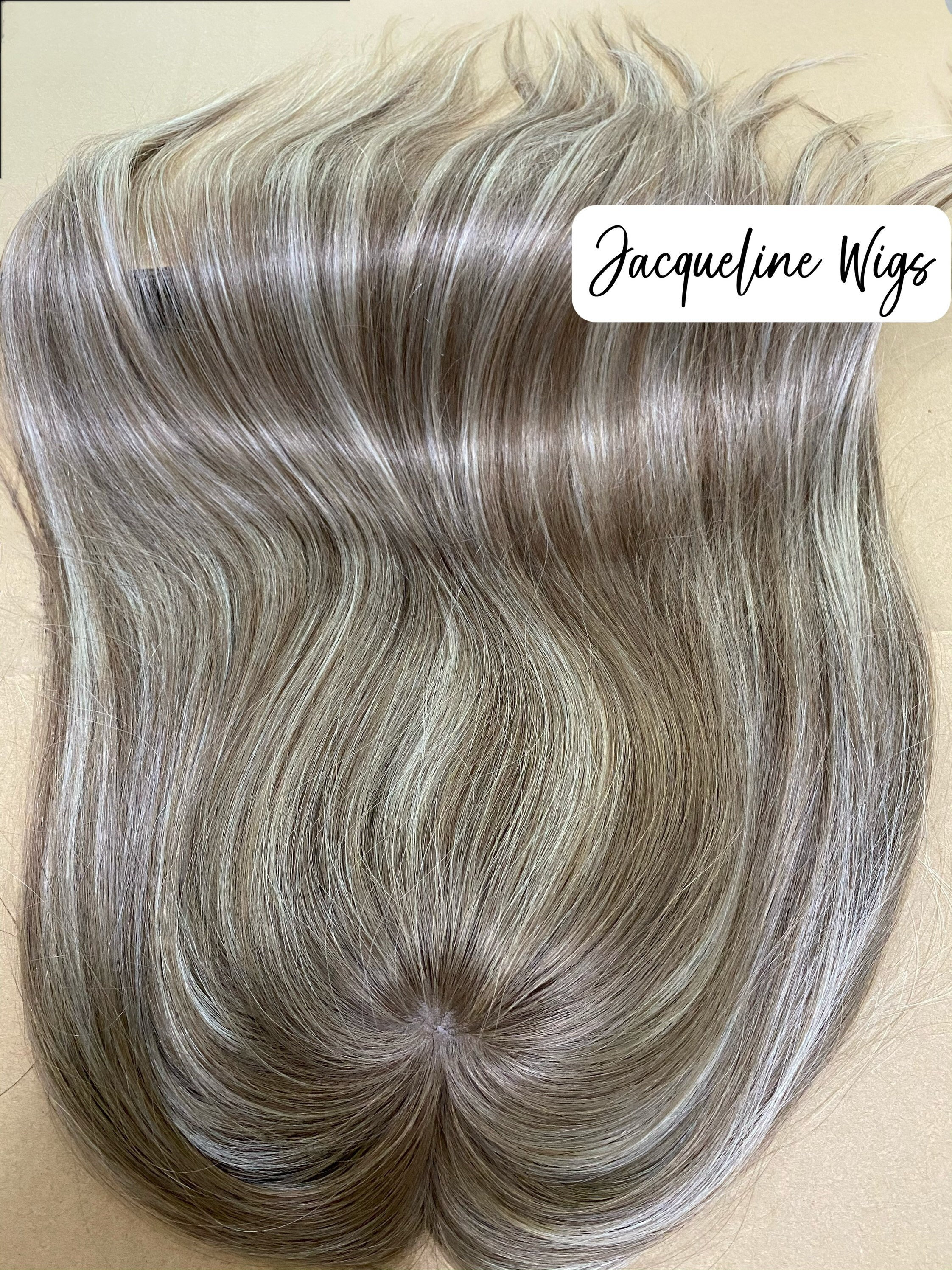 17-18'' Medium Blonde With Dimension 8x8'' Silk Human Hair Topper