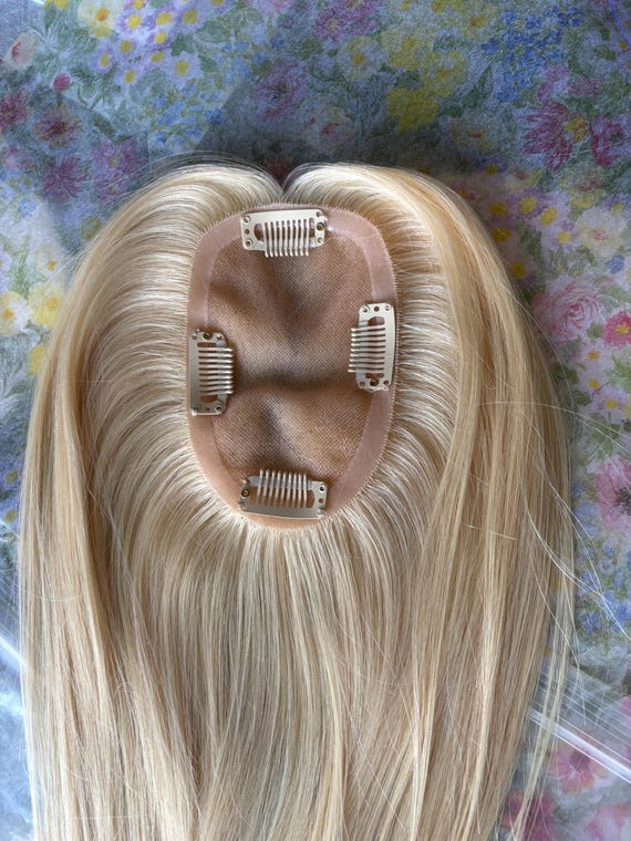 Stock 3x5” Light Volume Mono Topper, Remy Human Hair Topper  display picture 1