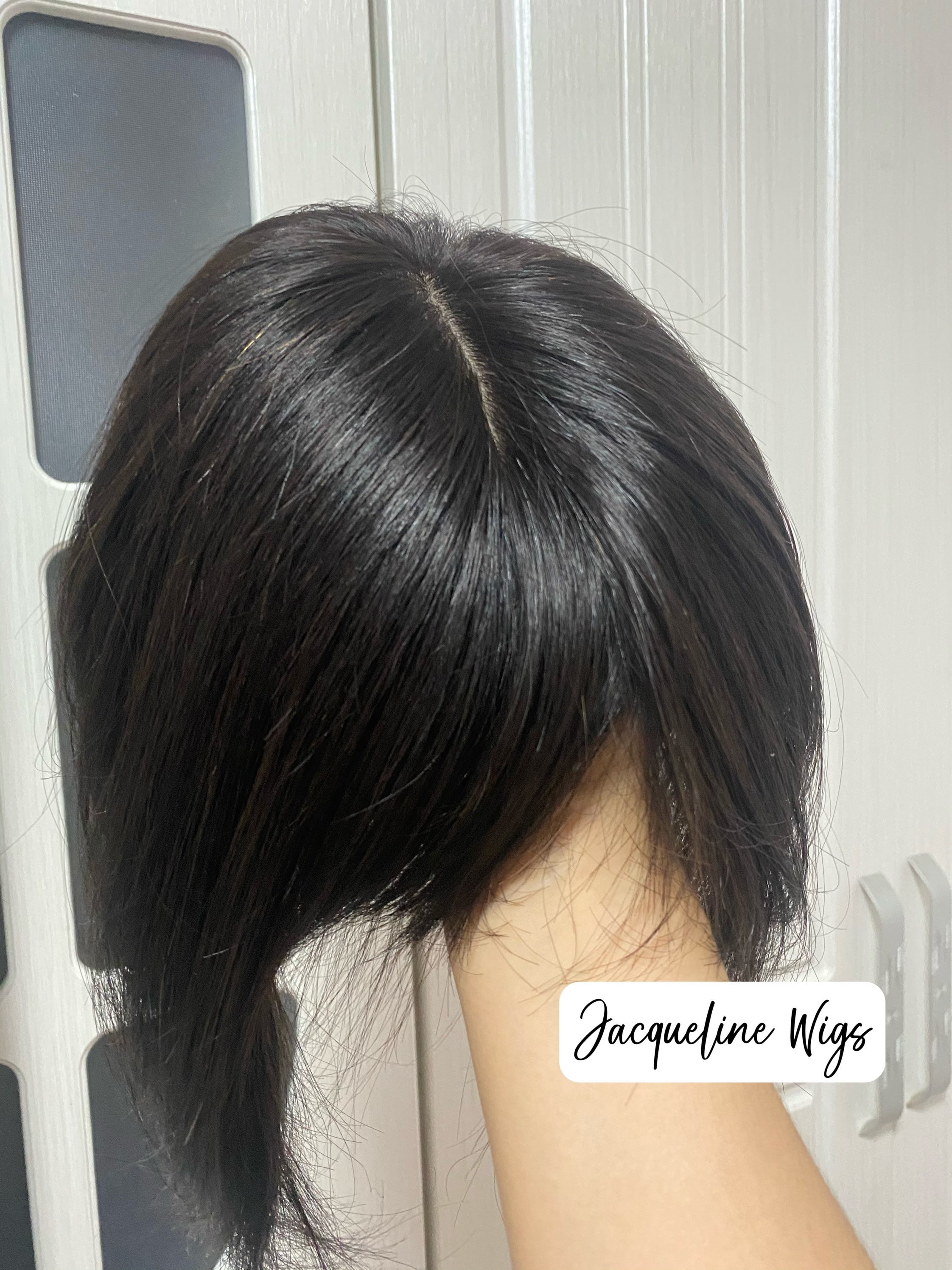 Female Topper Stock European Remy Hair Topper, Full Silk Base Topper With Bangs ...