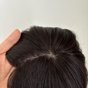 Remy Human Hair Silk Base Topper: Free Parting Hairpiece