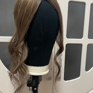 3x5” 上質なモノラルヨーロピアンヘアトッパー、ハイライト人毛トッパー 18“、女性用フリーパーツヘアトッパー - Lexie Brown