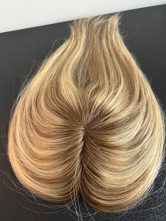 European Human Hair Topper: Blonde Mono Base, Thinning Hair  display picture 3