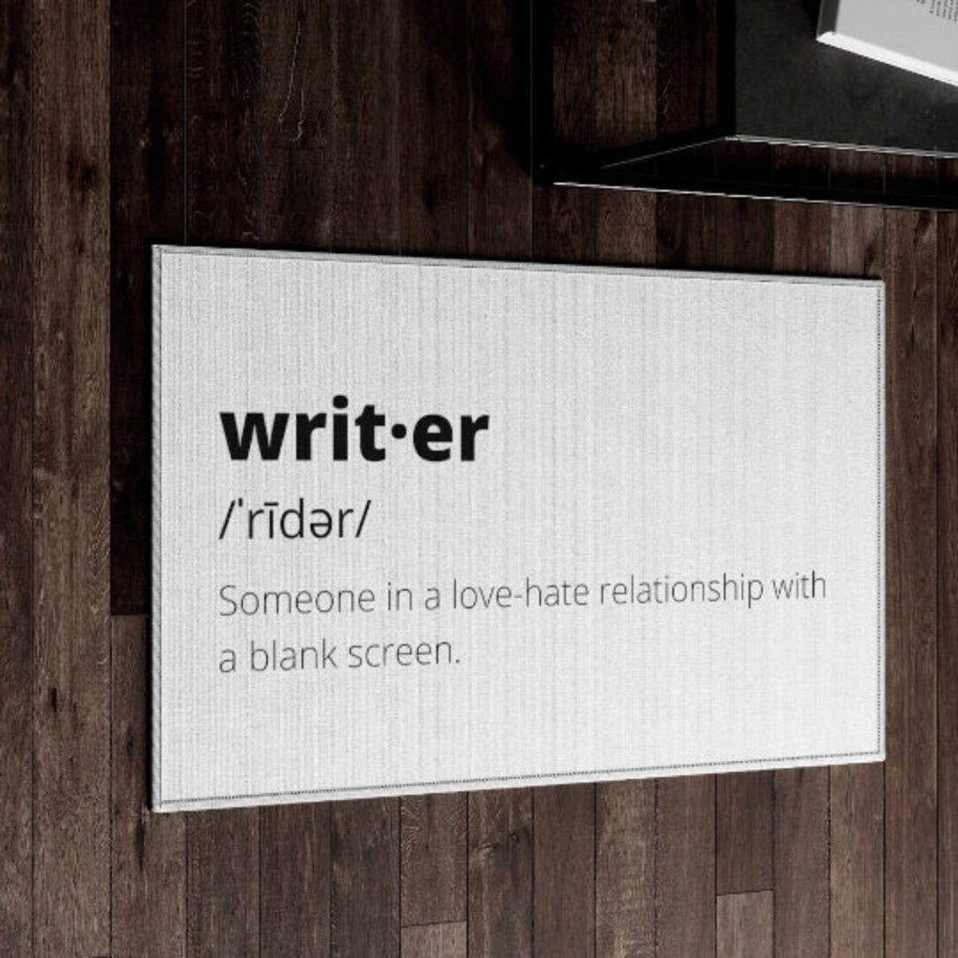 Writer Office Rug Definition Gift for Writer Literary Etsy