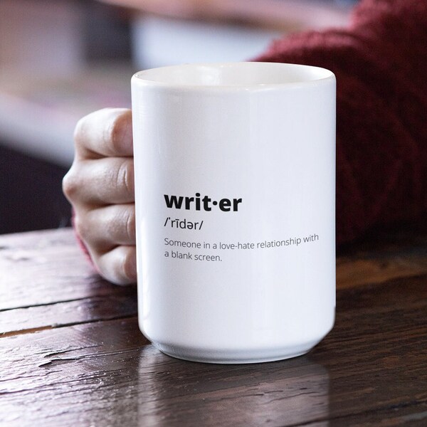 Writer Mug - Definition | Gift for Writer | Literary Mug | Funny Writer Gift | Author Gift | Writer Quote | Author Mug