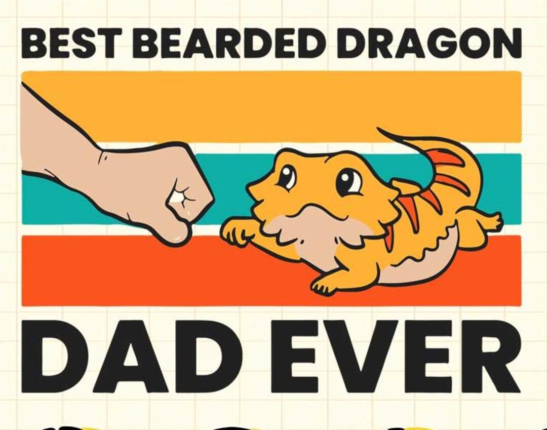 T-shirt Humour 'Best Bearded Dragon Dad Ever' Pour Amoureux Des Dragons Barbus - Winorsar