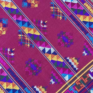 Red Table Runner | Cottagecore Home | Bhutanese Textiles | Wabi Sabi Decor | Luxury Home Decor | Colorful Farmhouse Dining Room