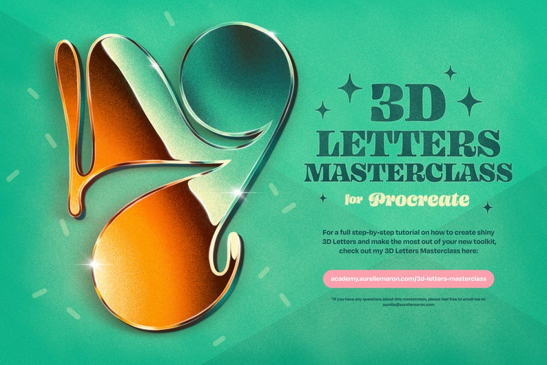 3D Letters Toolkit for Procreate Procreate Brushes Stamps - Etsy