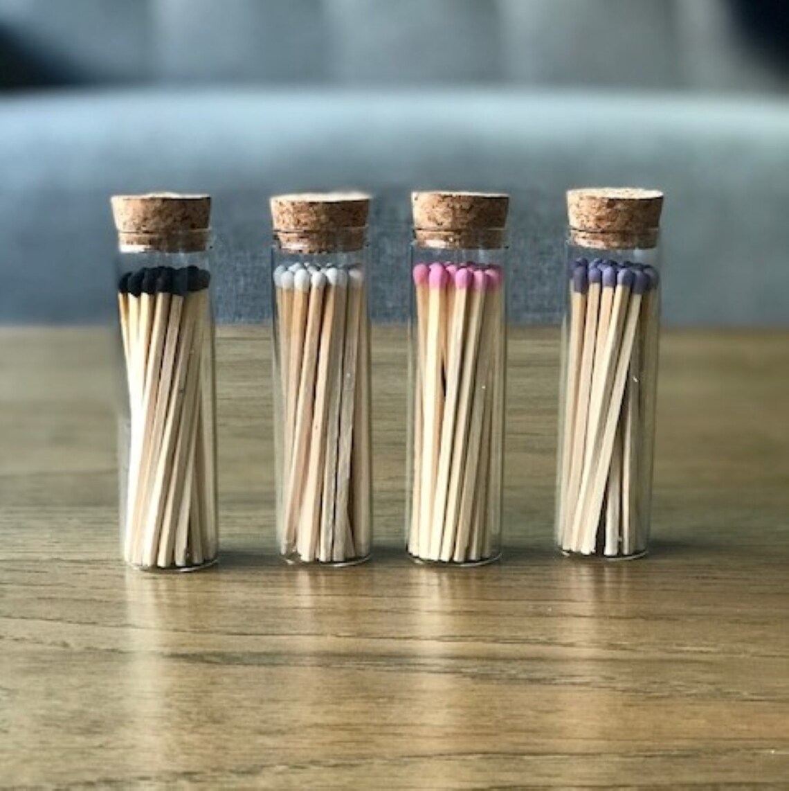 Long Coloured Matches in Corked Bottle Etsy Canada