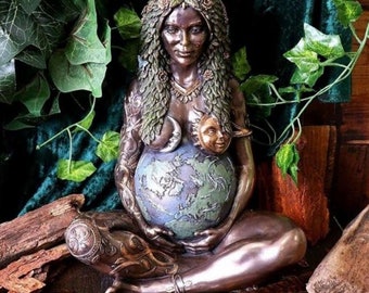 pachamama gaia priestess for altar teraphim statue GUARDIAN handmade clay goddess art figurine miniature sculpture devotional art for her