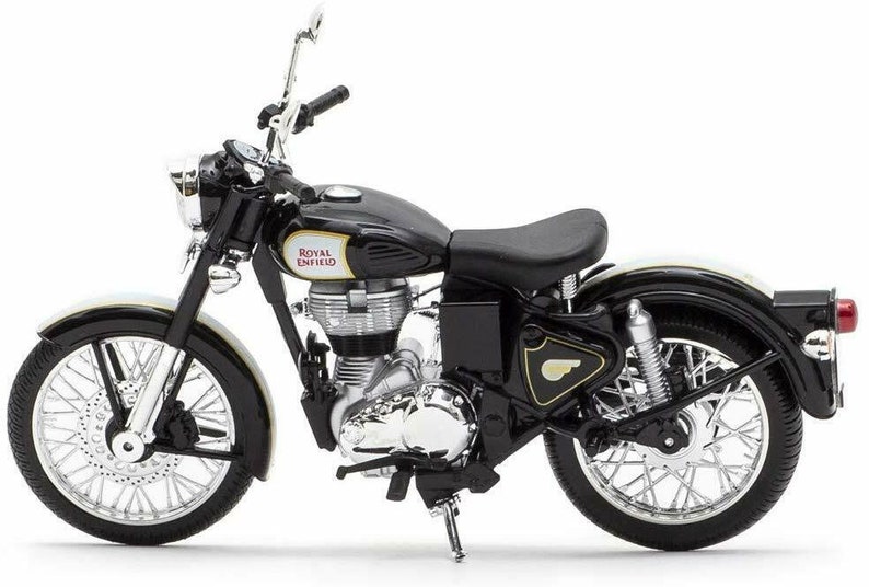 Royal Enfield Original Black Color Bike Miniature/Scale Model | Etsy