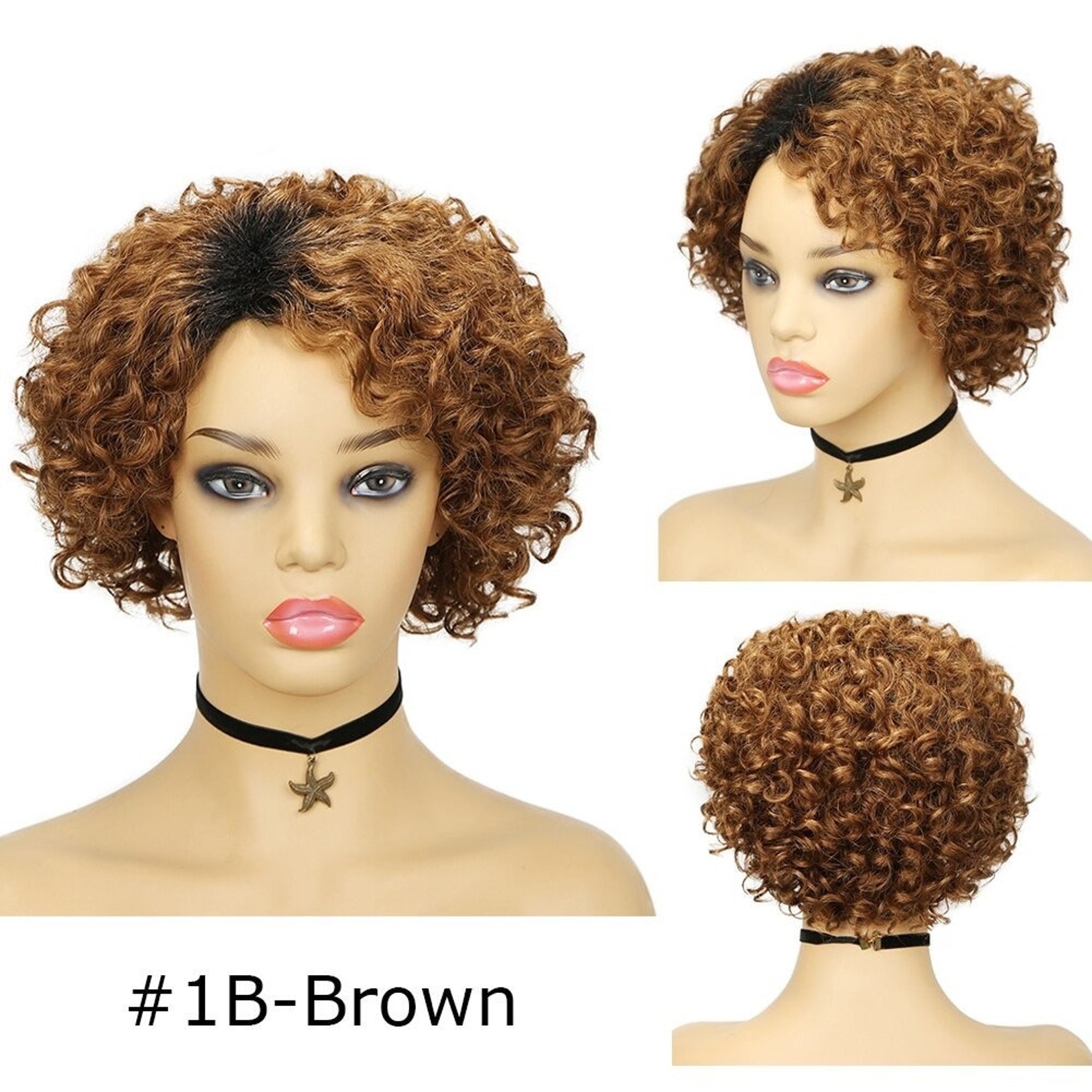 Women Wigs Curly Wigs Short Pixie Cut Human Hair For Women Etsy