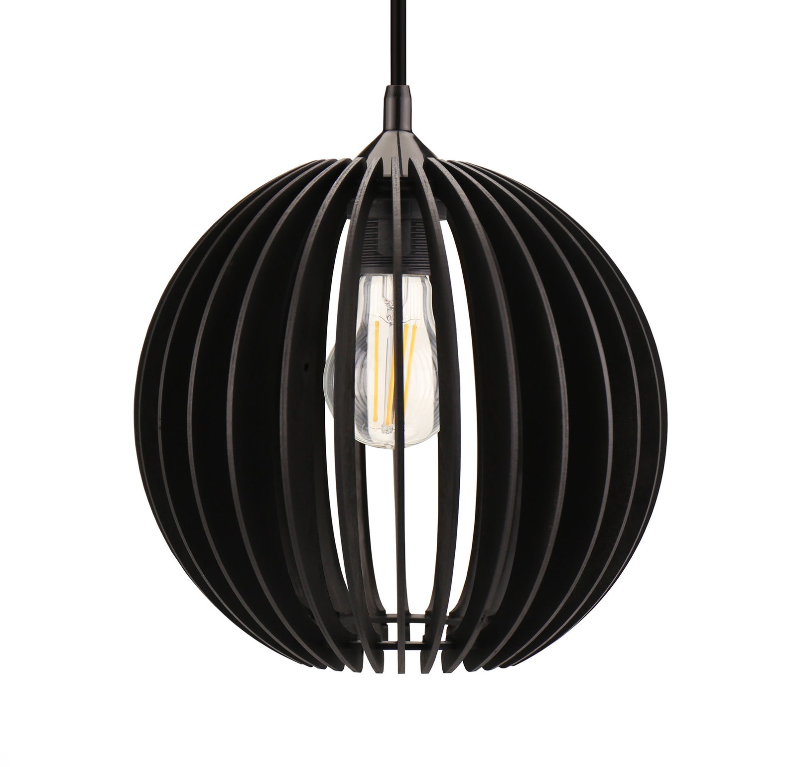 Muza Noir/or, Bois Sombre 2 Lustres Lustre Lampes Suspendues Lampes De Plafond