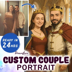 Custom Couple Portrait PNG, Custom Couple Portrait Gift, Custom Portrait Design, Custom Gift, Anniversary Couple Portrait, Digital Download
