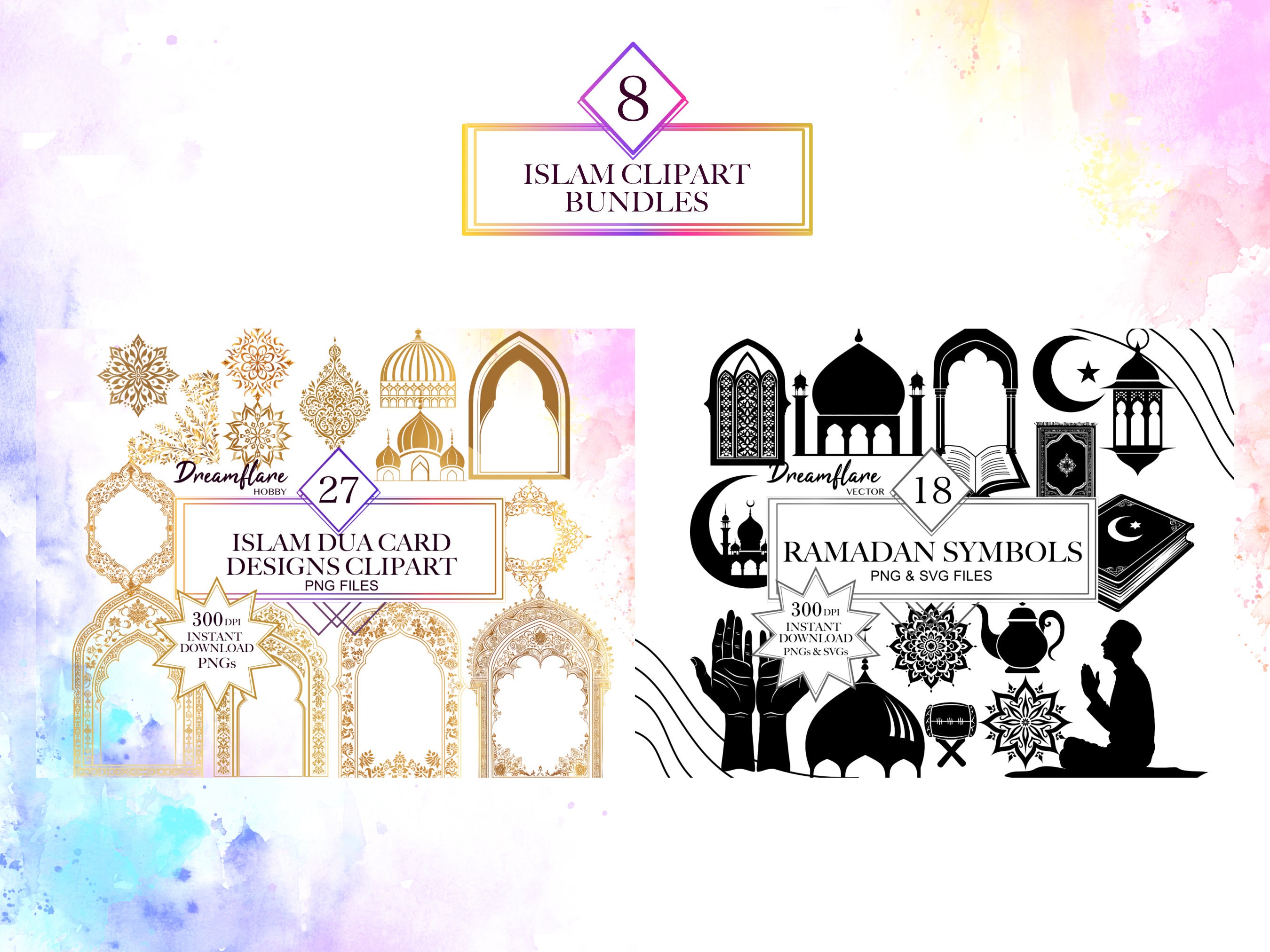 Islam Clipart Mega Bundle, Muslim PNG, Religious PNG, Journal,  Scrapbooking, Printable Card Designs, Digital Download, Commercial Use -  Etsy, image size:2700x2025