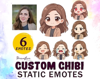 Emoticones Chibi estáticos personalizados PNG, Emoticones Chibi de pareja adorable, Emoticones de personajes personalizados, Pegatinas personalizadas, Emoticones personalizados, Descarga digital