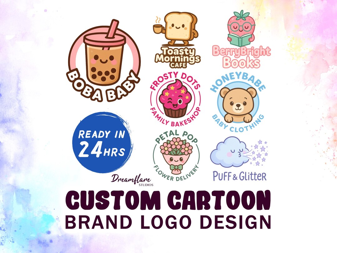 Custom Cartoon Brand Logo Design, Custom Brand Logo PNG, Personalized ...