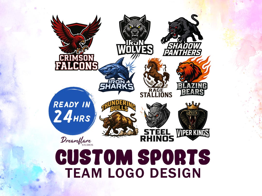 Custom Sports Team Logo Design, Custom Mascot Logos, Personalized ...