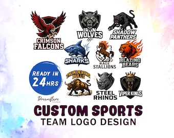 Diseño de logotipos de equipos deportivos personalizados, logotipos de mascotas personalizados, mascota escolar personalizada PNG, logotipo profesional, diseño de logotipos de videojuegos, descarga digital