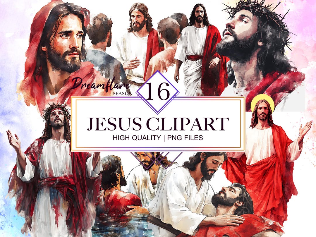 Watercolor Jesus Christ Clipart, Christian Clipart, Catholic Clipart ...