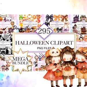 Halloween Clipart Mega Bundle, Halloween PNG Bundle, Spooky Cute Halloween, Halloween PNG Designs, Digital Download, Commercial Use