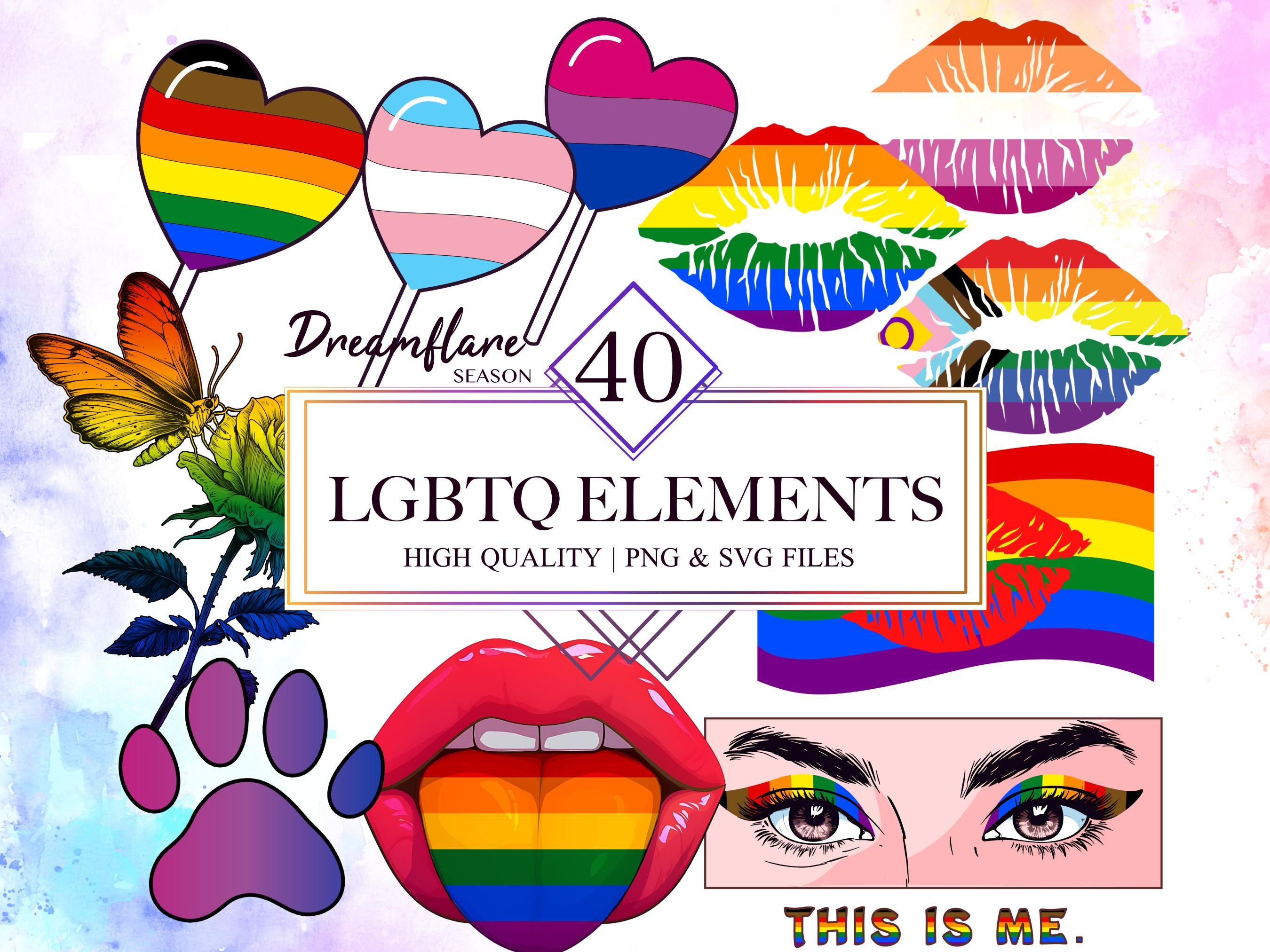 40 LGBTQ Pride PNG & SVG Clipart Bundle, Pride Month Png, Pride Flags ...