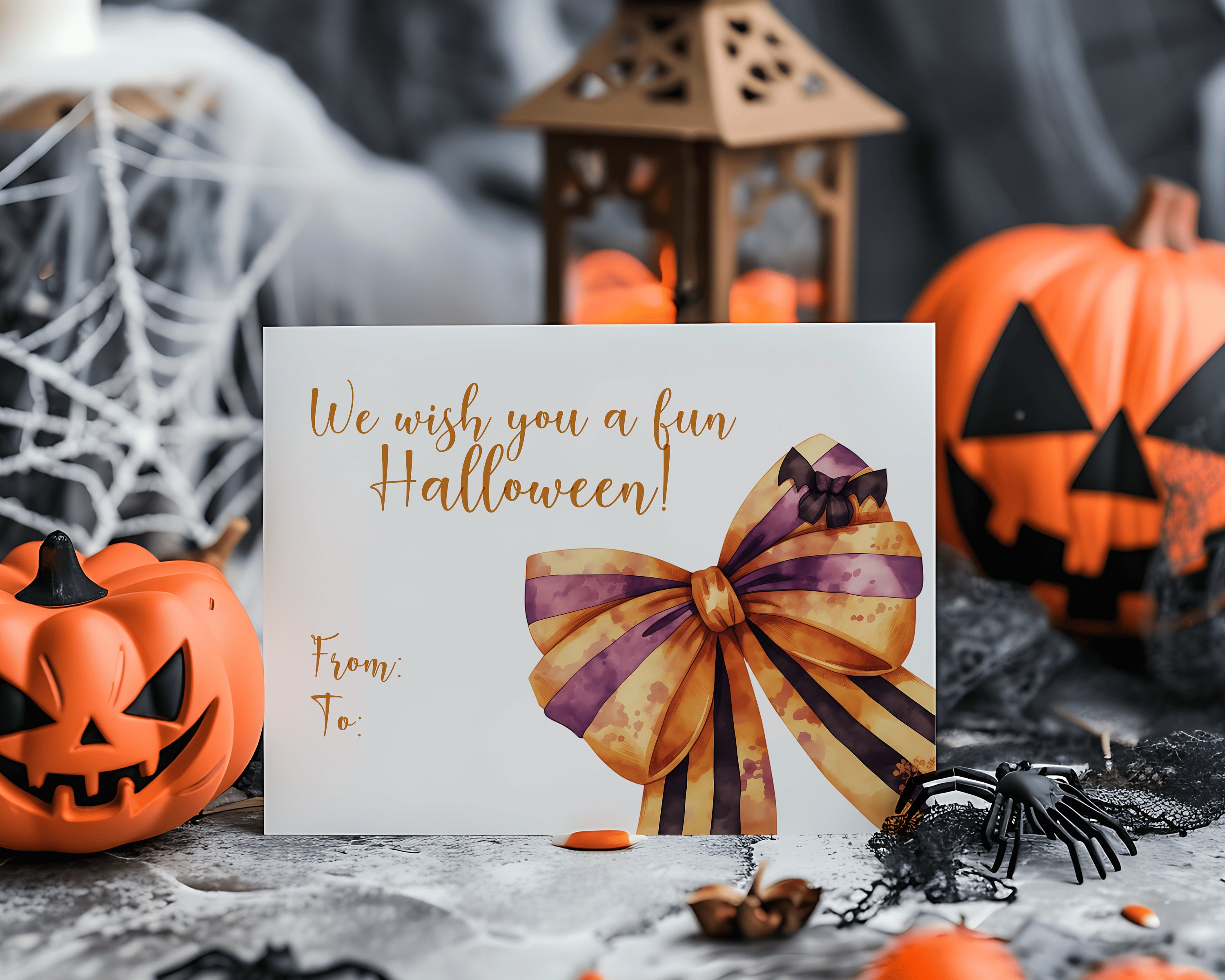 Watercolor Halloween Bows Clipart Bundle, Halloween Bow PNG, Watercolor ...