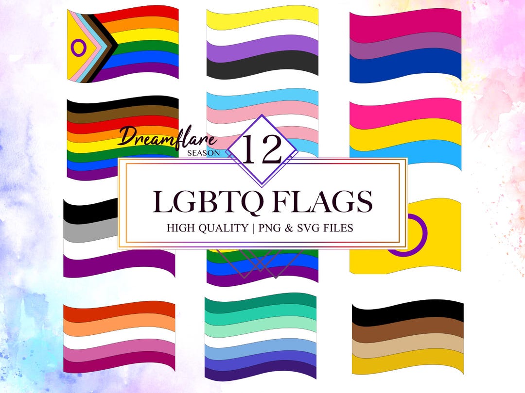 Pride Flags PNG & SVG Bundle, Pride Month Clipart, Pride Flags Clipart ...
