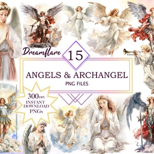 Watercolor Archangel Clipart, Angels And Archangel, St. Michael Archangel Clipart, Religious Catholic PNG, Christian Clipart, Commercial use
