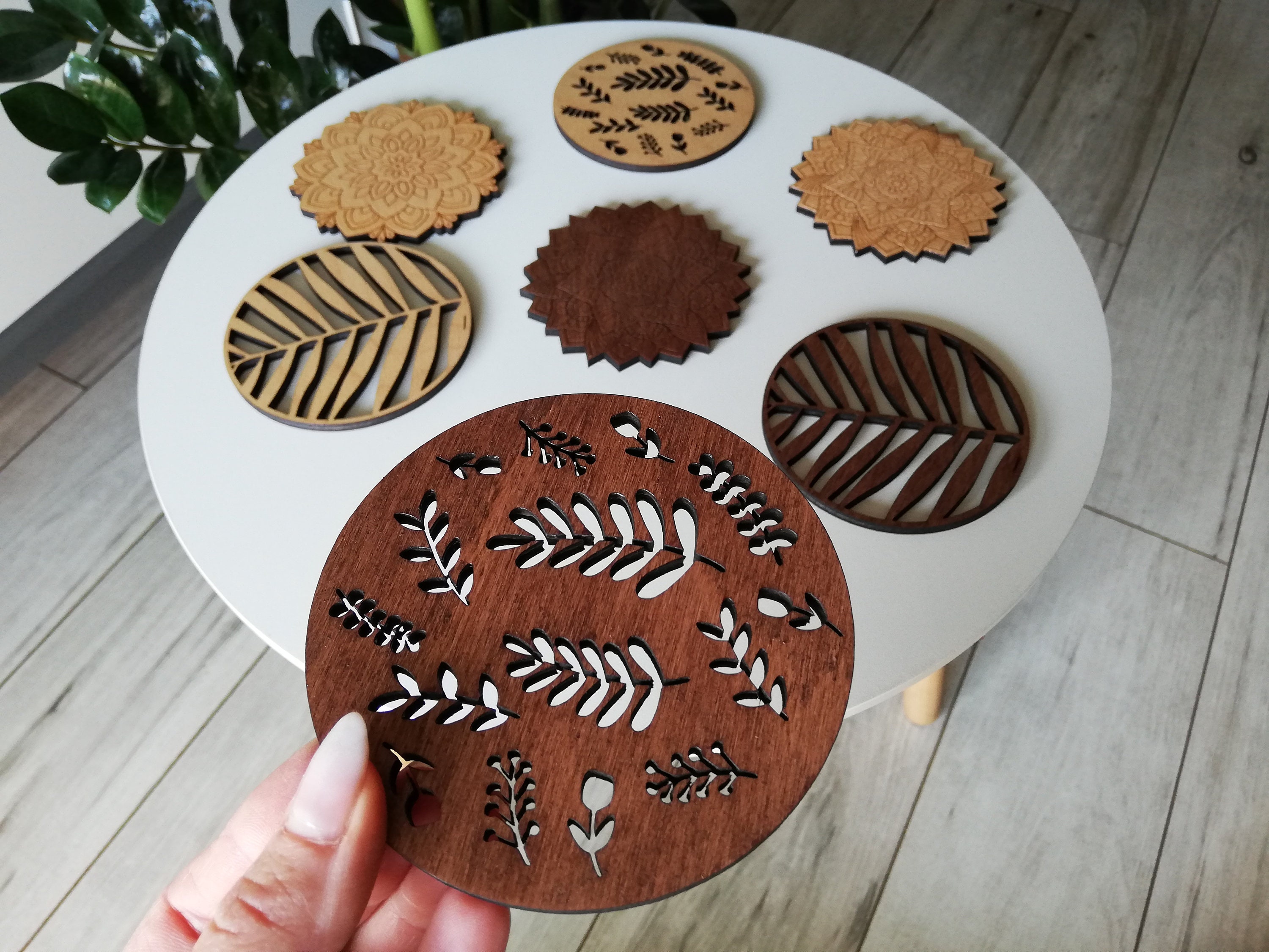 Wooden Saucers 6 Pieces Wooden Saucers Saucers Hölzerne Etsy Ireland