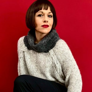 Turtleneck Cable Knit Sweater by Ruth Greeven Design