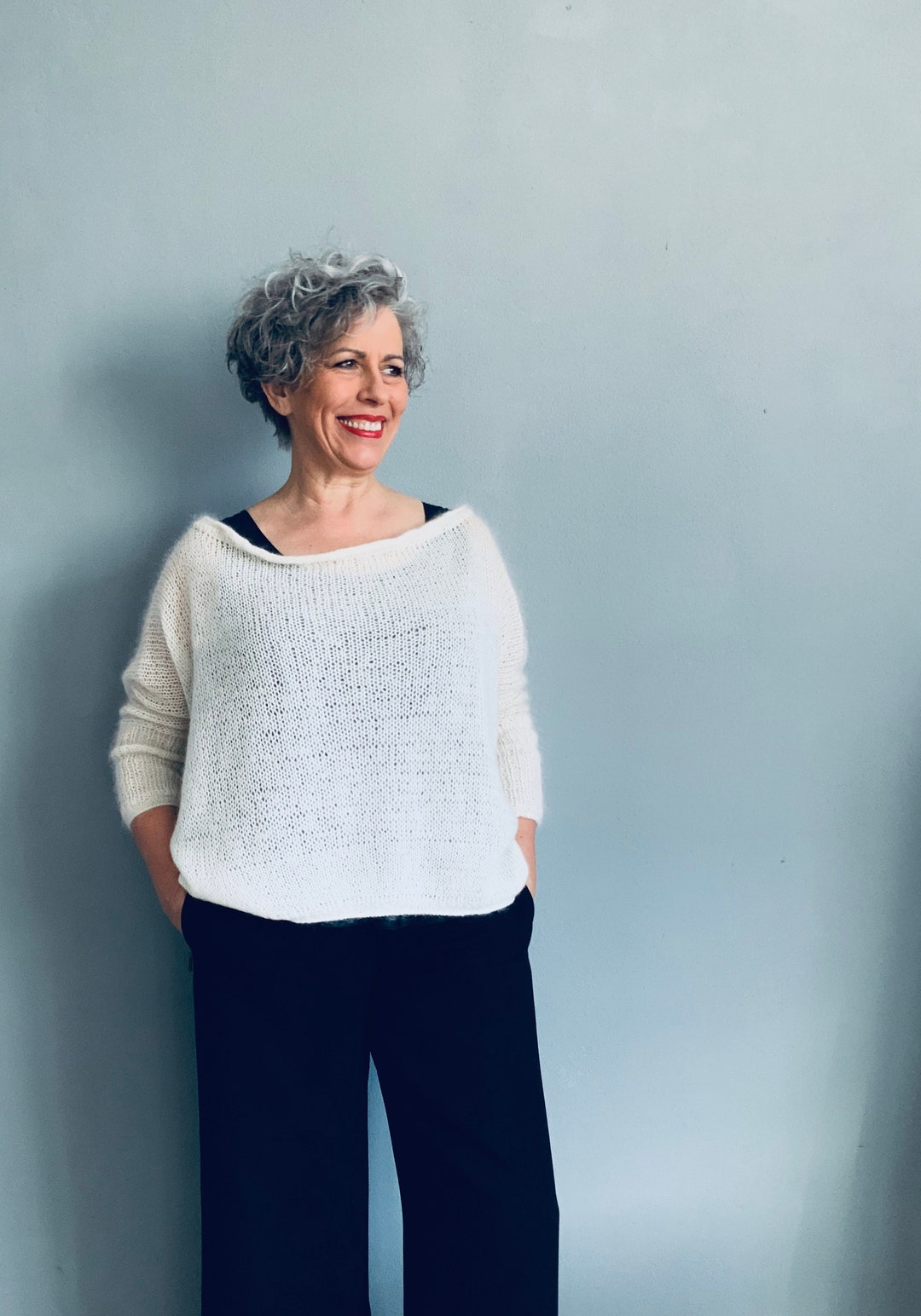 Oversized Sweater Knitting Pattern – Easy Pullover PDF, Beginner ...