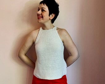 Linen halter top knitting instructions: Elegant summer top for every occasion