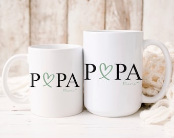 personalisierte Tasse | Papa oder Mama mit Kindernamen | Keramik