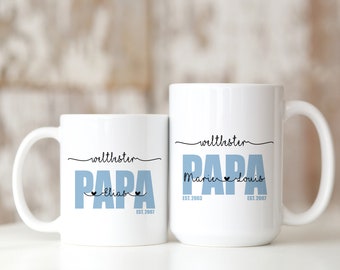 personalisierte Tasse | weltbester PAPA mit Kindernamen | Keramik | normal oder JUMBO