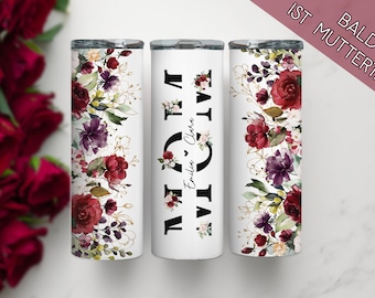 MUTTERTAG | MOM | Edelstahl-Thermobecher Tumbler metallic | ca. 570ml | personalisiert | Sommer | Cocktails