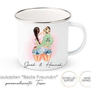 Enamel Cup Best Friend I Construction Kit I BFF I Design | 330ml | 450ml | different sizes