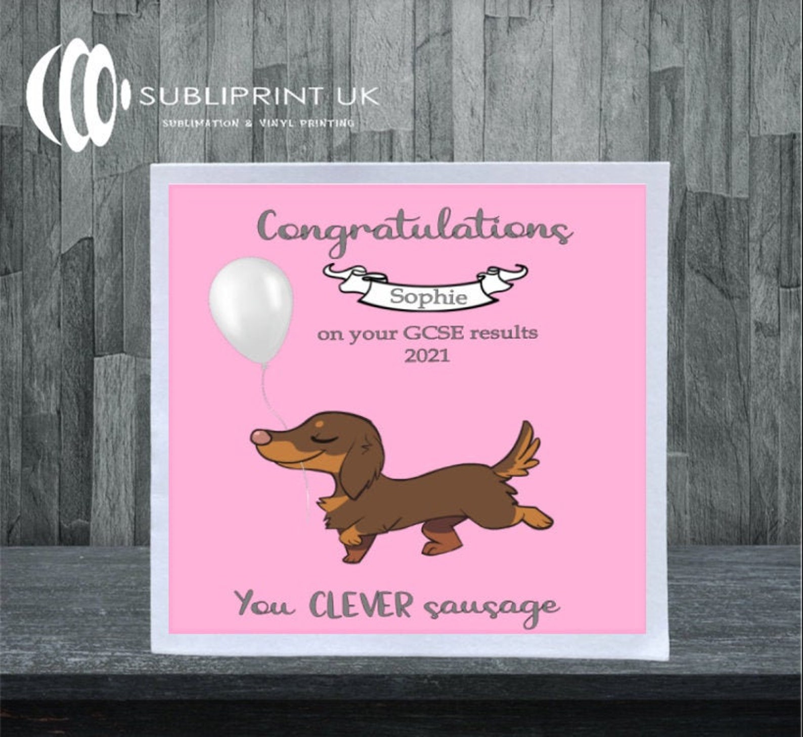 Clever Sausage Card Personalised GCSE's ALevels Exams Etsy