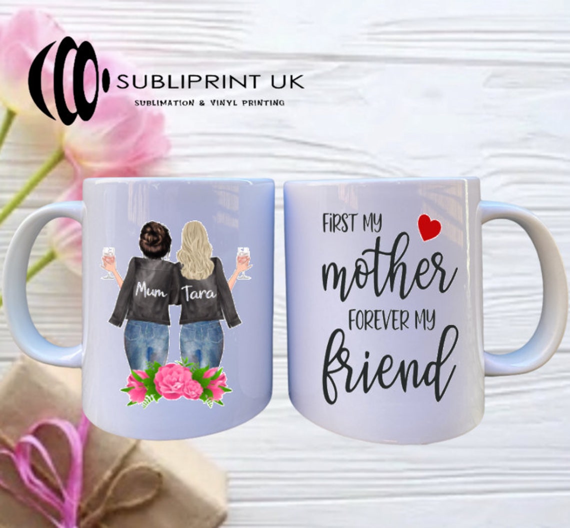 Mother and Daughter Personalised Mug Two Person  Etsy
