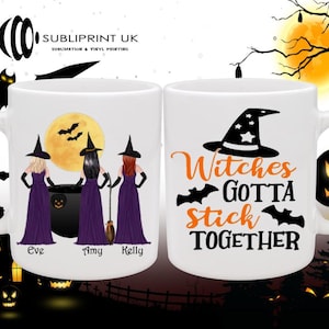 Personalised Halloween Gift Mug, Spooky Movie mug, Gift for Her, Witches mug, Gift for Best Friend/Sister, Group of Friends, Trick or Treat