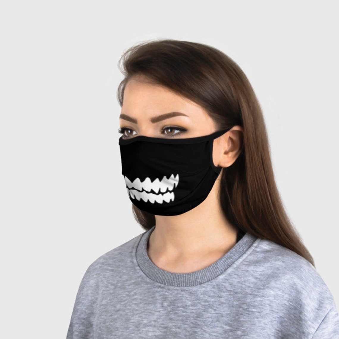 Sharp Teeth Face Mask Reusable Washable 100 Cotton inside Etsy