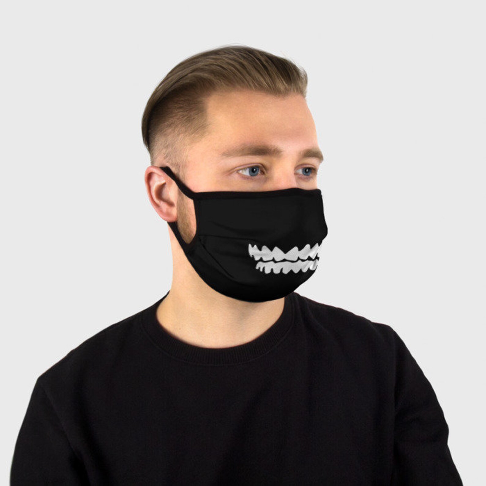 Sharp Teeth Face Mask Reusable Washable 100 Cotton inside Etsy