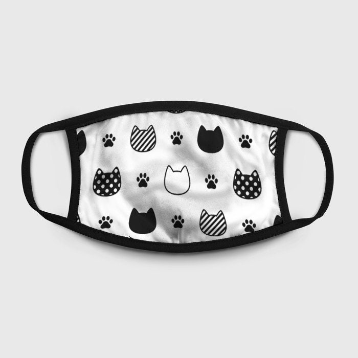 Cats Fashion Face Mask Reusable Washable 100 Cotton Etsy