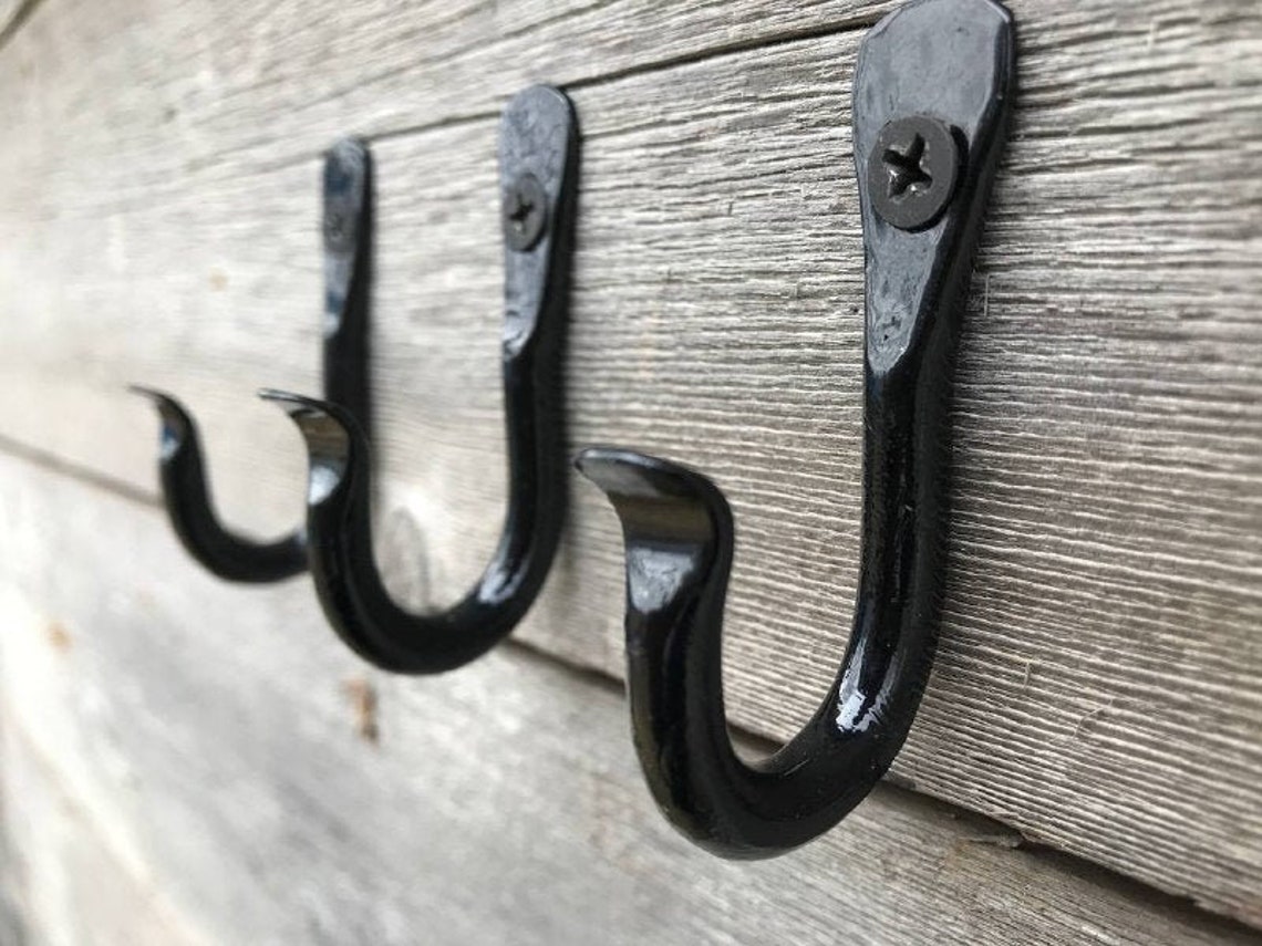 Small hooks black metal hooks white hooks for wall Etsy