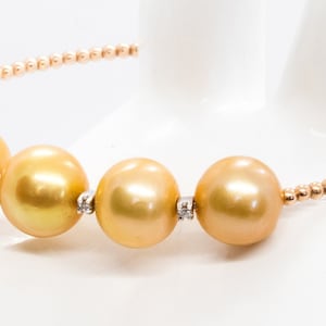 Bracelet in 18k yellow gold and white gold, gold pearls bracelet, boho style bracelet, diamonds bangle, band bracelet, gold bangle, bracelet