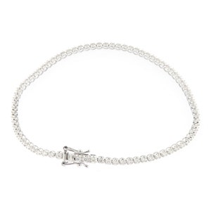 Diamond Tennis Bracelet, 18K white Gold Diamond Bracelet, Gold Genuine Natural Diamonds Bracelet, Beautiful White Diamond Bracelet