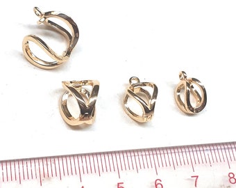 Cage Pendant, Small/Medium/Large Gold Plated Teardrop Cage Charm for Pearls and Gemstones, Teardrop Cage Pendant, Jewelry Supplies SB1205