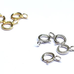 Sterling Silber Runde Verschluss, Frühling Verschlüsse, 925 Silber Kreis Verschlüsse, Frühling Verschlüsse, Halskette Verschluss, Armband Verschluss