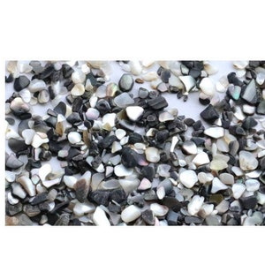 Pequeños chips de concha de perla natural sin perforar para la fabricación artesanal de joyas / decoración de arte de uñas / chips de embellecimiento de incrustaciones a granel al por mayor GB095