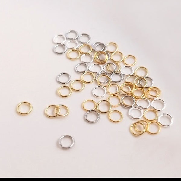 20pcs 3mm 14K Real Gold Plated Open Jump Rings 26ga 28ga Thin Circle Ring Not Easily Tarnished SB390
