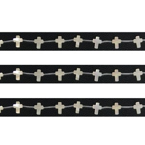 Pearl Shell Cross Beads ,12x9mm Cross Beads ,Small Cross Jewelry , Cross Charm , Jewelry Findings GB400